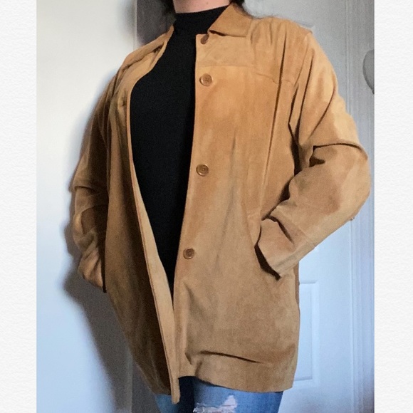 COACH Tan Suede Trench Coat - Picture 9 of 9